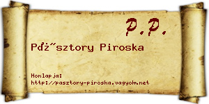 Pásztory Piroska névjegykártya